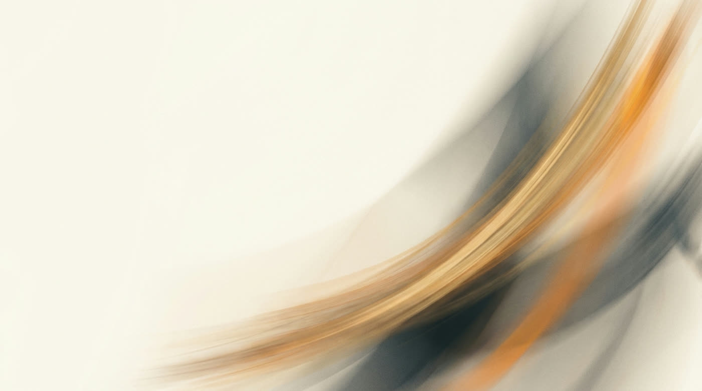 Abstract amber and gold light-trails sweeping upward, suggesting momentum and acceleration.